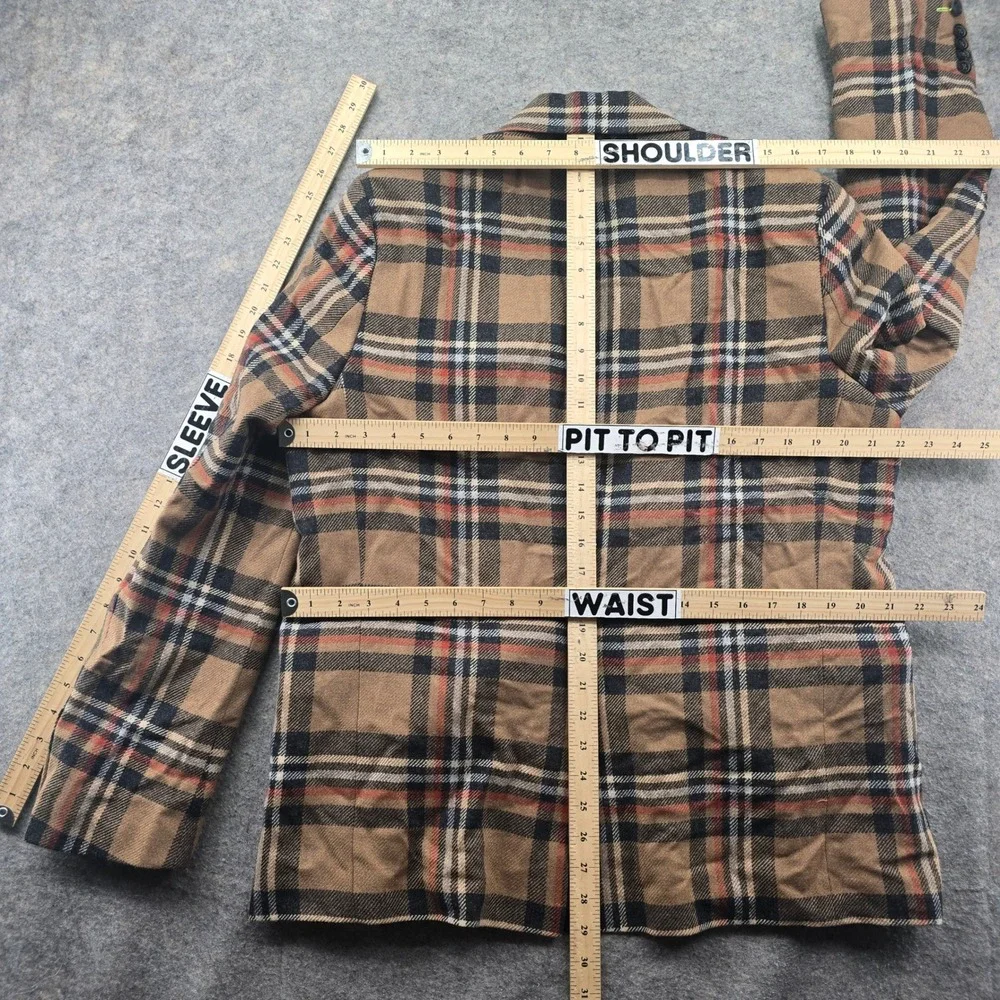 Twisted Tailor Mens 44R Nevada Suit Tan Plaid Wool Blend Slim Fit 36x31 Pants